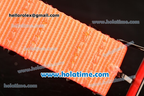 Rolex Sea-Dweller Deepsea Asia 2813 Automatic PVD Case with Orange Nylon Strap and Orange Diver Index - Click Image to Close